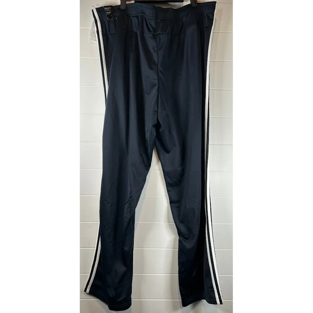 Adidas Mens Navy Blue 3-Stripe Track Pants Regular Fit 3XLT Straight‎ Leg NEW